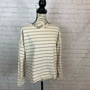 a loves a cream with black stripes size medium